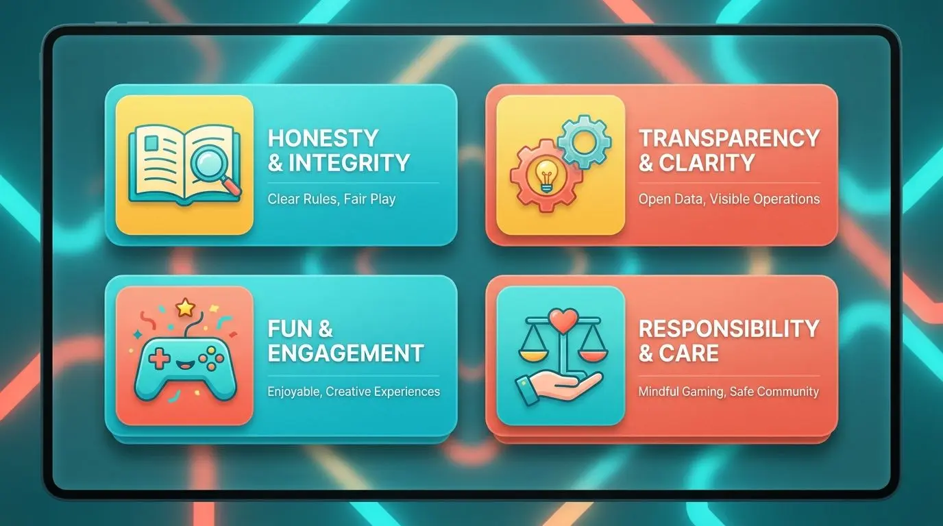 Visual summary of PlayOJO values and player-first features