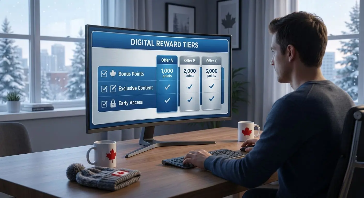 Player comparing bonus offers on a desktop screen