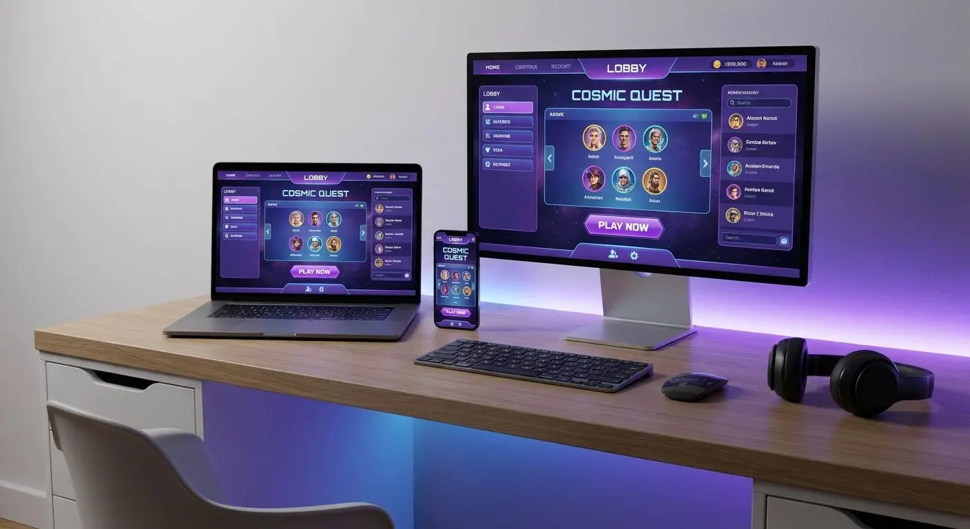 PlayOJO games on desktop and mobile devices Desktop and mobile game lobby interface for PlayOJO games