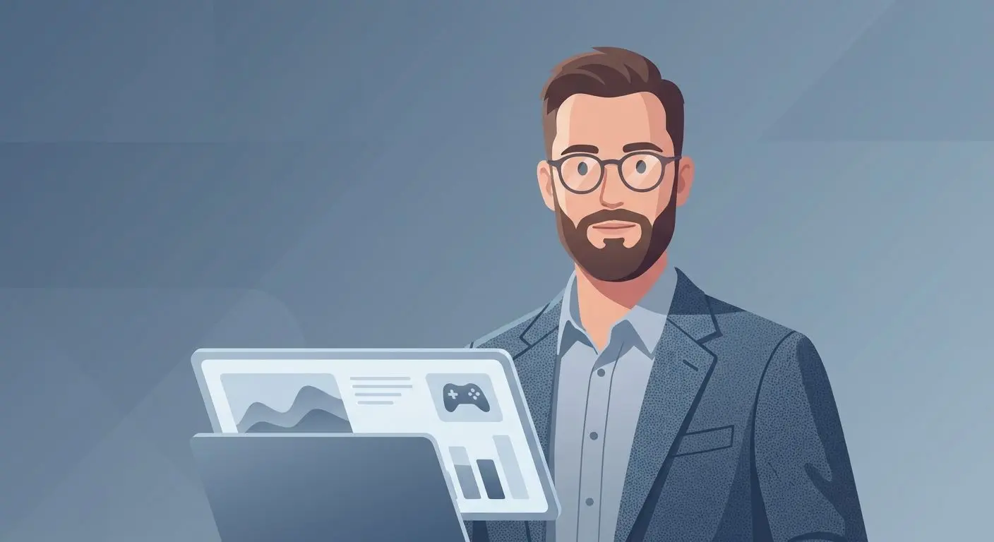 Business-style avatar illustration of an iGaming content analyst