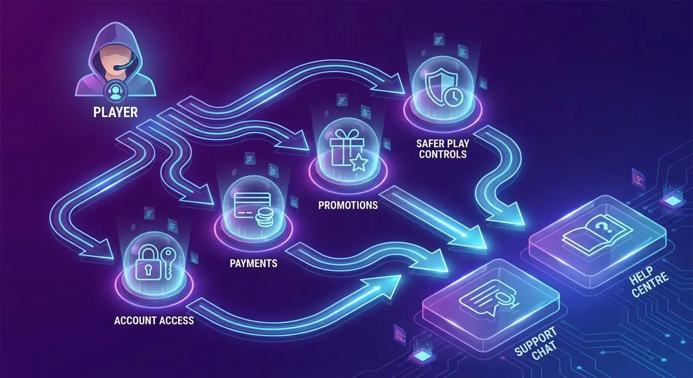 Common Support Issues and Resolution Paths Support path for account, payment, bonus and safer play issues